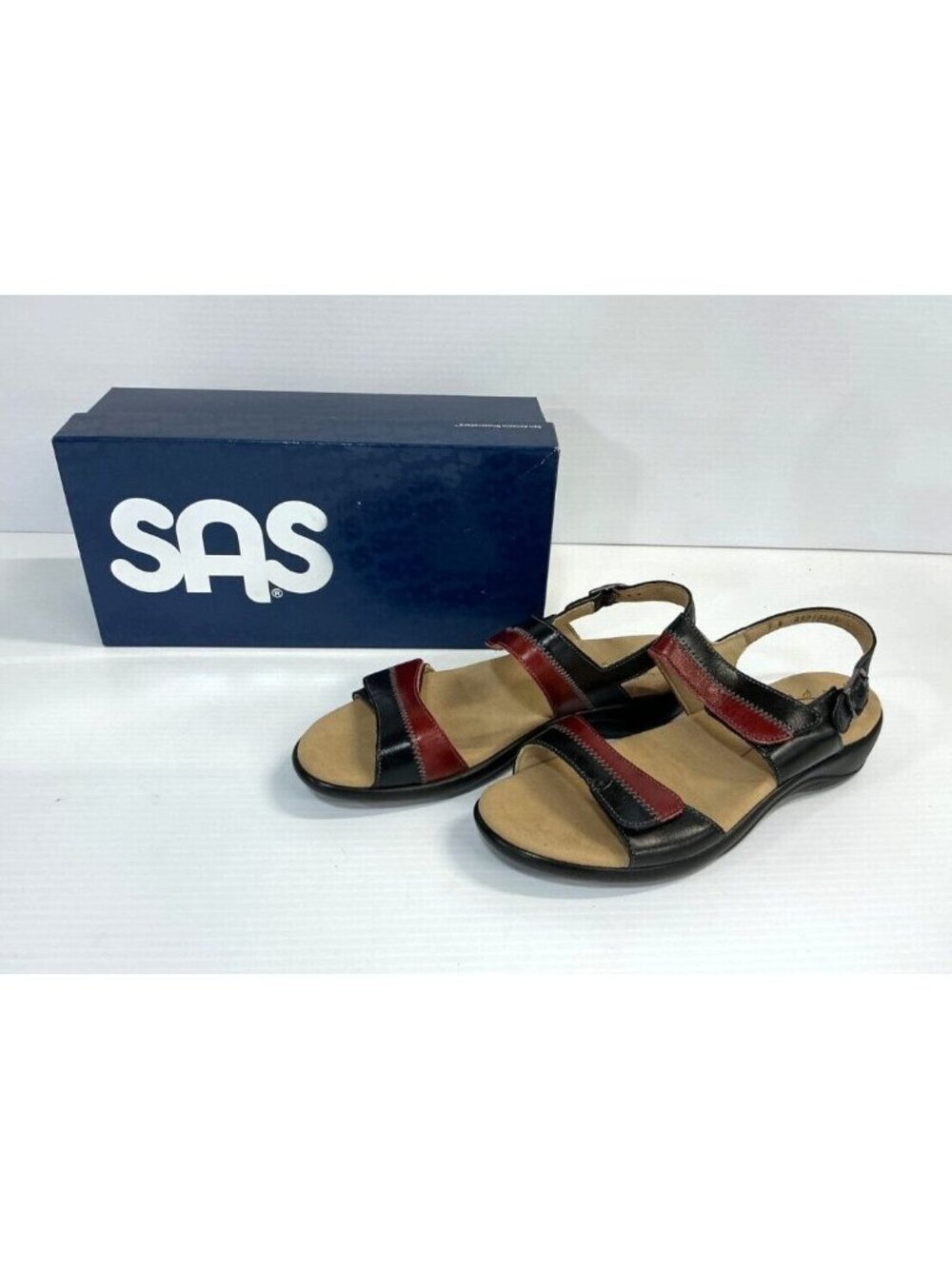 SAS Womens Size 9 N Nudu Ladybug Sandals Black Brown Comfort NIB USA Made